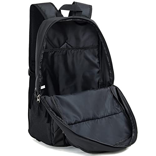 JinBeryl Classical Backpack for School or Work, Lightweight, Medium-sized, Black