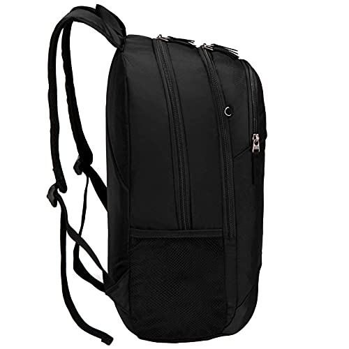 JinBeryl Classical Backpack for School or Work, Lightweight, Medium-sized, Black