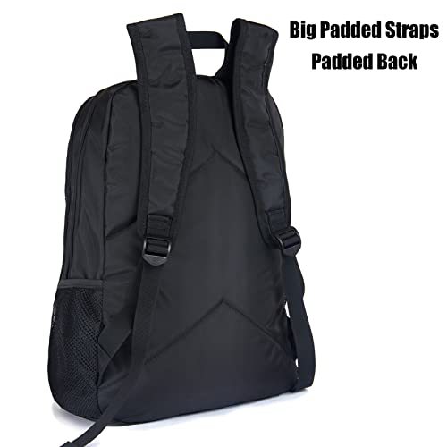 JinBeryl Classical Backpack for School or Work, Lightweight, Medium-sized, Black