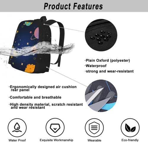 Afifuots 17inch Multi-Function Travel Backpack Daypack 3d Printed Laptop Backpack Large Capacity Shoulder Bag For Daily Life 5