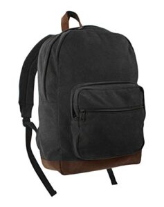 rothco canvas teardrop pack-black w/leather accent