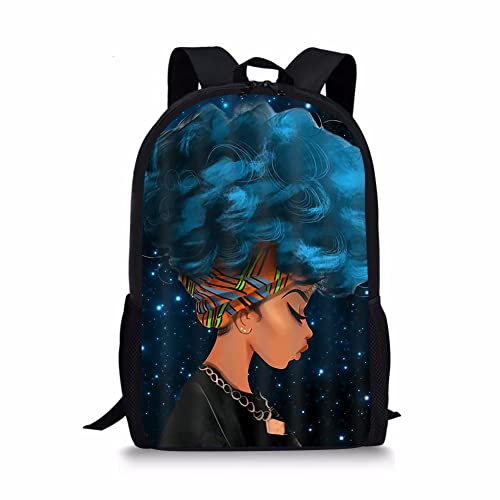 Rcuyyl African Girl Backpack Kawaii Bookbag Black Girl High-capacity Laptop Bag School For Teacher High Middle School College