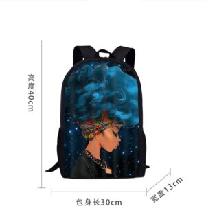 Rcuyyl African Girl Backpack Kawaii Bookbag Black Girl High-capacity Laptop Bag School For Teacher High Middle School College