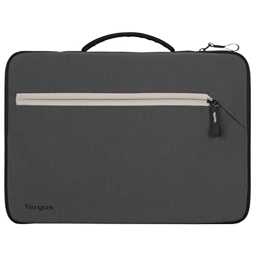 Targus City Fusion Laptop Sleeve 13 to 14 Inch Laptop Case for Dell, Lenovo, Apple MacBook or Chromebook, Laptop Cover with Handle, Water-Resistant Laptop Sleeve, Grey (TBS571GL)