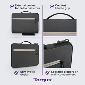 Targus City Fusion Laptop Sleeve 13 to 14 Inch Laptop Case for Dell, Lenovo, Apple MacBook or Chromebook, Laptop Cover with Handle, Water-Resistant Laptop Sleeve, Grey (TBS571GL)