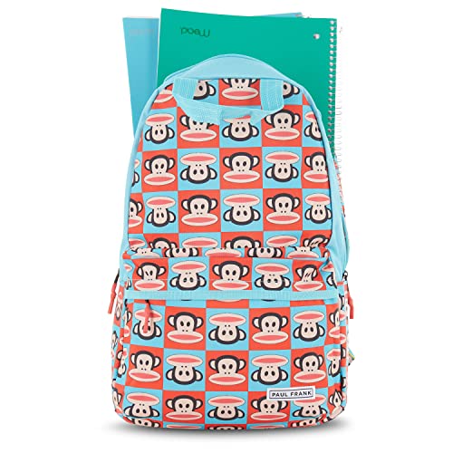 Paul Frank Monkey Allover Backpack - Light Blue Julius the Monkey Allover Knapsack