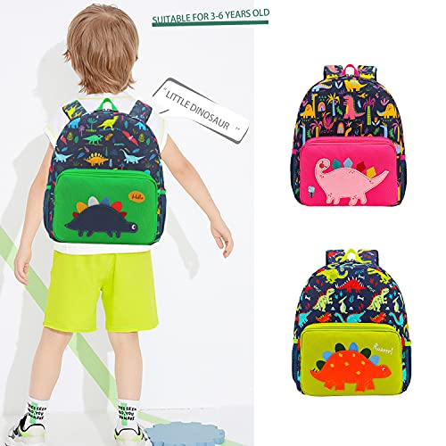 willikiva Kids Preschool Dinosaur Toddler Backpack for Boys and Girls School Bag(Green Dinosaur)