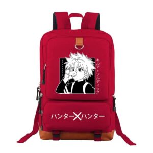 ramcpd unisex anime graphics printed school backpack for boys girls 17inch large capacity laptop bags lightweight travel schoolbag, red, one size