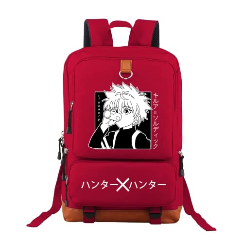 Ramcpd Unisex Anime Graphics Printed School Backpack for Boys Girls 17inch Large Capacity Laptop Bags Lightweight Travel SchoolBag, Red, One Size