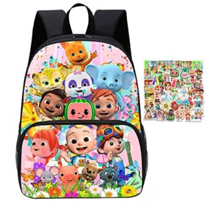 Vfraltvp 15in Cartoon Backpack Cute Travel Backpack Fashion Anime Daypack With 50pcs Stickers C1