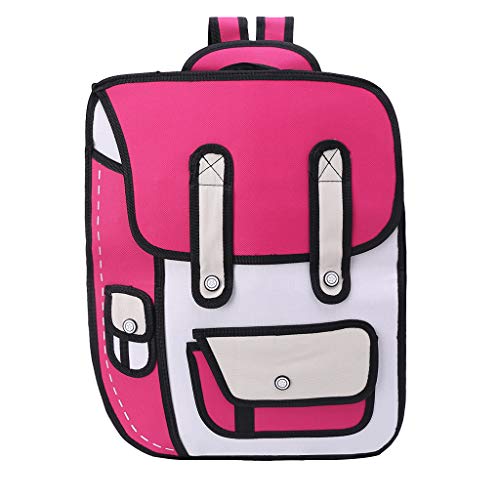 W-FIGHT 3D Jump Style School Bags 2D Drawing From Cartoon Backpack Paper Shoulder Bag Comic Bookbag for Boys Girls Christmas Gift