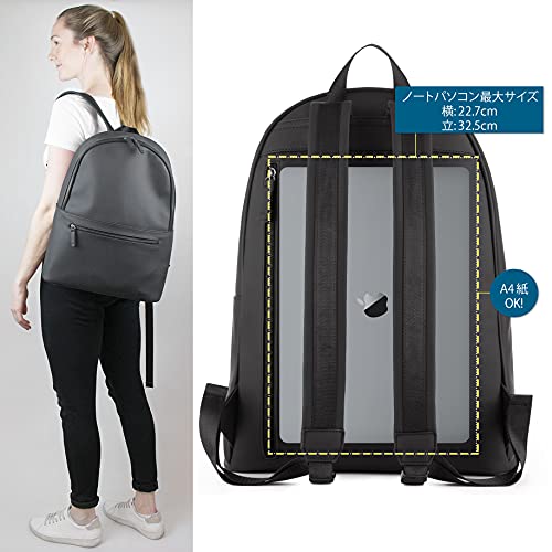 The Friendly Swede Classic Black Backpack for Women and Men, Black Bookbag, Stylish Laptop Bags for Women, Stylish Backpack for Women, School Backpack, 13 inch Laptop Backpack - STORVRETA (Black)