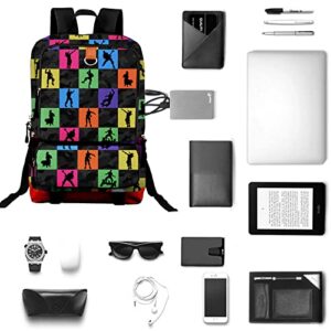 Tvmpkix Travel Laptop Backpack, Laptop Book Computer Bag Large Capacity Lightweight School Backpack Waterproof Carry On Essentials for Kids Men Women Work College B-RED