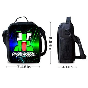 17 Inch Cartoon Backpack Girl Laptop Bag Teens Bookbag with Travel Bag, Lunchbag, Pencilbox for Boy College Office Picnic Travel