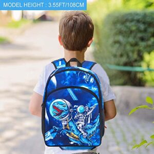 UFNDC 3PCS Dinosaur Backpack , 16” Boys Bookbag with Lunch Box, Kids School Bag for Elementary Toddler