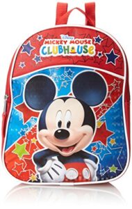 fast forward little boys’ mickey mouse mini backpack, blue/red, one size