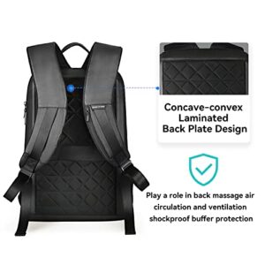 Super Slim Backpack for Men, 15.6 Inch Laptop Backpack with High Tech Back Plate Design, Waterproof Business Backpack, Casual Daypack Ideal for Working, Commuting, Daily