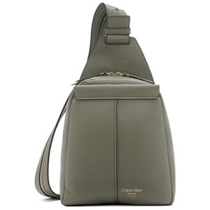 calvin klein women’s myra convertible sling backpack, dusty olive, one size