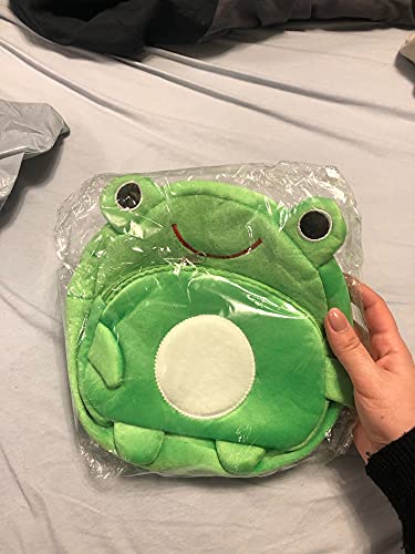 Frog Backpack Mini Frog Backpack Plush Frog Bag Frog Plushie Frog Backpack for Kids (Green)