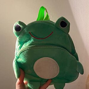 Frog Backpack Mini Frog Backpack Plush Frog Bag Frog Plushie Frog Backpack for Kids (Green)