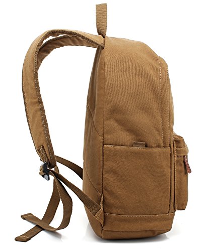 KAYOND Casual Style Lightweight canvas Laptop Bag/ Durable Travel backpacks /Rucksack for Men&Women/Fashion Backpack Fits 15 inch Notebook (Brown)