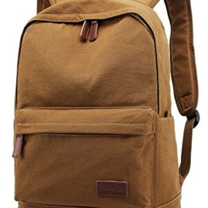 KAYOND Casual Style Lightweight canvas Laptop Bag/ Durable Travel backpacks /Rucksack for Men&Women/Fashion Backpack Fits 15 inch Notebook (Brown)