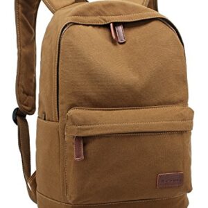 KAYOND Casual Style Lightweight canvas Laptop Bag/ Durable Travel backpacks /Rucksack for Men&Women/Fashion Backpack Fits 15 inch Notebook (Brown)