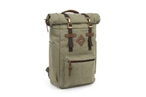 revelry supply the drifter – smell proof, water resistant, lockable, rolltop travel backpack for outdoors, nature, exploring (sage)
