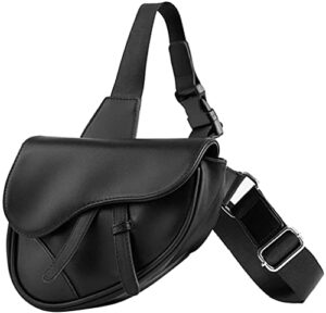 sling bag fashion saddle bag leather crossbody backpack daypack for men & women