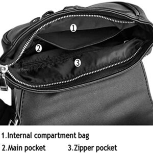 Sling Bag Fashion Saddle Bag Leather Crossbody Backpack Daypack for Men & Women