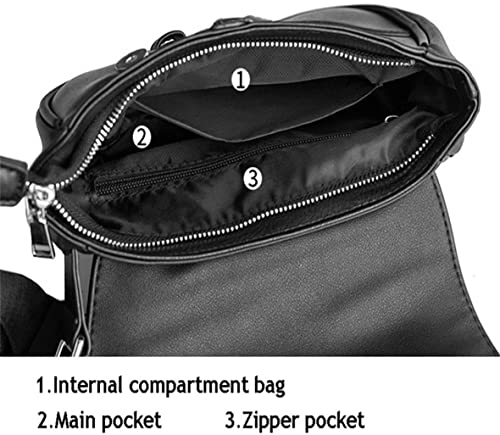 Sling Bag Fashion Saddle Bag Leather Crossbody Backpack Daypack for Men & Women