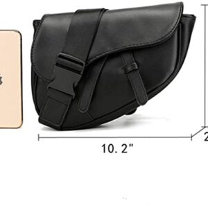 Sling Bag Fashion Saddle Bag Leather Crossbody Backpack Daypack for Men & Women