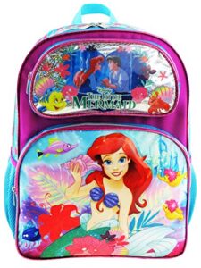 disney ariel little mermaid deluxe full size 16 inch backpack ‘under the sea’