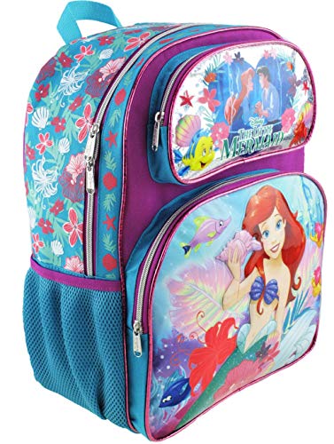 Disney Ariel Little Mermaid Deluxe Full Size 16 Inch Backpack 'Under the Sea'