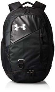 under armour adult hustle 4.0 backpack , black (001)/silver , one size