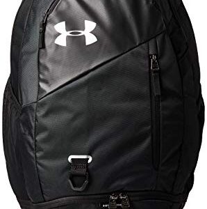 Under Armour Adult Hustle 4.0 Backpack , Black (001)/Silver , One Size