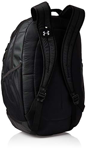 Under Armour Adult Hustle 4.0 Backpack , Black (001)/Silver , One Size