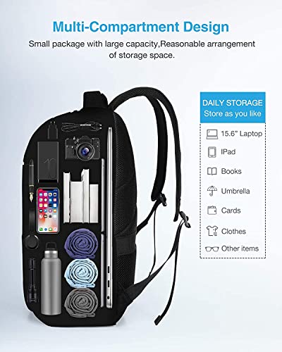 HOMIEE School Backpack 15.6 Inch Laptop Backpack Travel Backpack with USB Charging Port, Durable Water Resistant Backpack College School Bookbag Business Computer Backpack
