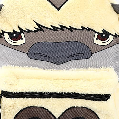 Avatar Anime Cartoon Appa and Momo Characters Reversible 3D Faux Fur Backpack