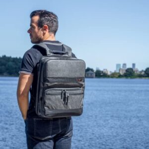 ONLI TRAVEL Revolution™ Double Pack - World class backpack - expands into a weekender bag -splits into two bags - handles two 17” laptops and two tablets (Black)