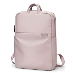 golf supags travel laptop backpack for women anti theft slim durable college bookbag business computer bag fit 15.6 inch notebook (pinkish grey, 15.6 inch)