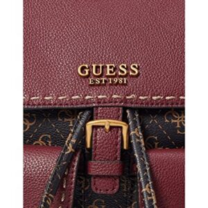 GUESS No Limit Flap Backpack Brown Logo/Merlot One Size