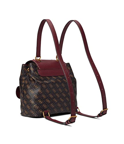 GUESS No Limit Flap Backpack Brown Logo/Merlot One Size