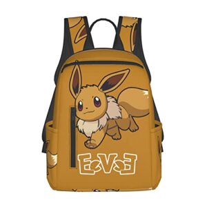 ee-vee casual backpack bookbag, 3d printed laptop bag school bag for girl boy, black