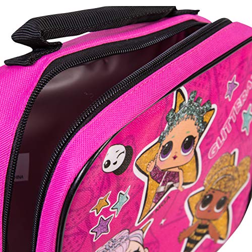 L.O.L. Surprise! Backpack Combo Set - Girls' 2 Piece Backpack Set Backpack & Lunch Kit (Hot Pink)