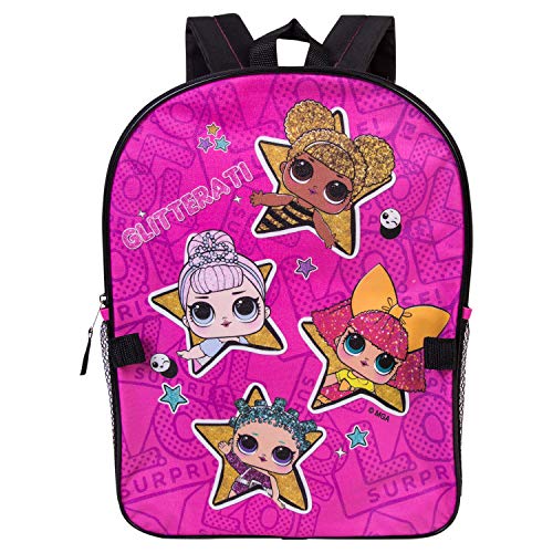 L.O.L. Surprise! Backpack Combo Set - Girls' 2 Piece Backpack Set Backpack & Lunch Kit (Hot Pink)