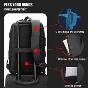 JUMO CYLY Hard Shell Anti-theft Backpack Waterproof Rucksack Fits 15.6 Inch Laptop with USB Charging Port TSA Lock Expandable Business Travel for Men College School