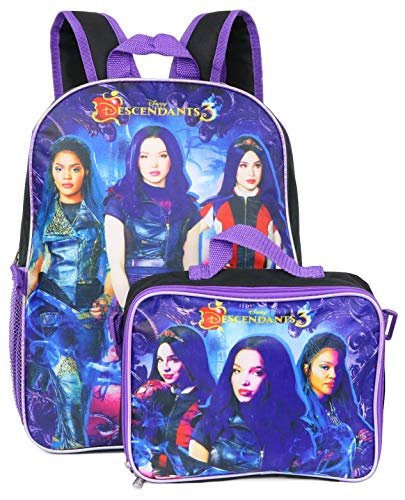 Descendants Girl's 16" Backpack W/Detachable Lunch Box