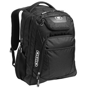 ogio 411069-black business excelsior 17″ laptop backpack/rucksack, black/silver
