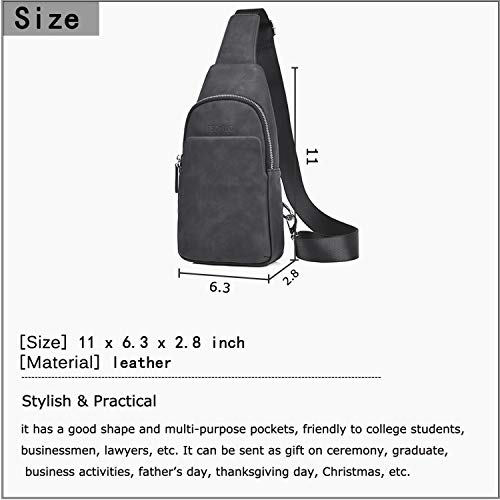 FSD.WG sling Backpack for Men Chest Bag Crossbody Shoulder Bags Travel Bag Purse for Men with Water Resistant